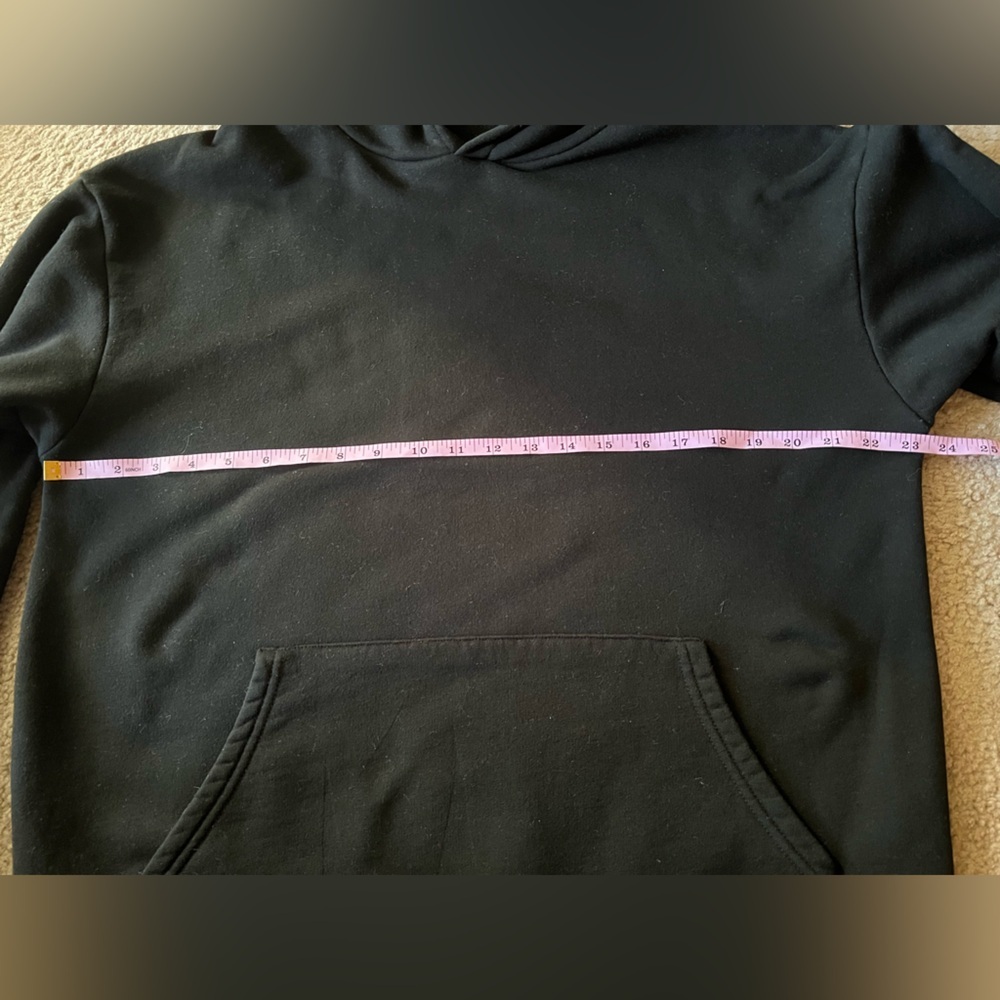 CELINE Paris Black Loose Hoodie in Cotton Fleece size Small Sweatshirt - Picture 9 of 10